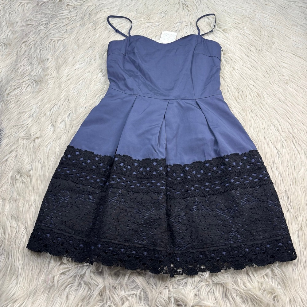 NWT Jill Stuart Women's 0 Fit Flare Lace Hem Mini Dress HOCO Rush Y2K Whimsigoth